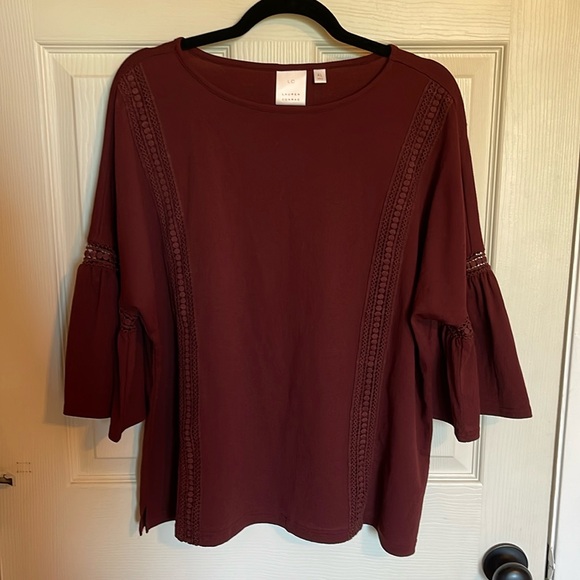 LC Lauren Conrad Tops - Lauren Conrad. Size XL. Maroon Blouse. Like new